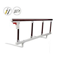 Bed Safety Rails for Adults Elderly Kids Seniors Guard Folding Bed Assist Handle Railing Bumper bar (1pcs,Dark red)
