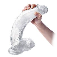12inch Jelly Transparent Dî'ldɔ Huge and Big Size Massage Wand for Women Self Pleasure