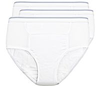 Comfort Finds Men's Reusable Incontinence Brief 6oz 3-Pack - White - Small 30-32 - 3 Pack