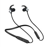 HighTech Earphone Wireless Headphones Mini Handsfree Wireless Headset with Mic Hidden Earbuds for iPhone All Smart Phone (Black)
