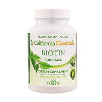 High Potency Biotin 10000mcg Tablets - Daily Healthy Hair Skin and Nails Vitamins; Vegetarian Biotin for Hair Growth – 300 Count (300)