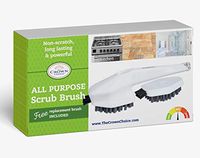 All Purpose Scrub Brush with Free Cleaning Head | Non-Scratch Scrubbing Brushes Set | Bathroom, Tiles, Kitchen, Carpet Scrubber. Wide comfort handle.