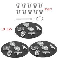 Eyeglasses Nose Pads,Soft Silicone Anti-Slip Nose Pads,Eyeglasses Repair Kits,(15mm Screw-in,10 Pair)