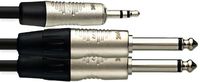 Stagg 3ft. N Series Y Cable - Stereo Mini Phone Plug / 2 x Mono Phone Plug