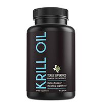 Texas SuperFood - Krill Oil, Helps Support Healthy Digestion, Omega-3 6 & 9 Fatty Acids, Krill Oil Supplement, Non-GMO, Gluten Free, No Soy, Vegan, 90 Capsules