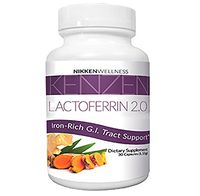 Nikken 1 Lactoferrin 2.0 - 15700 - Natural Probiotic - Health Supplement Helps Digestive Systems - Organic Iron Supplement For Immune System - Anemia Supplement - 30 Capsules