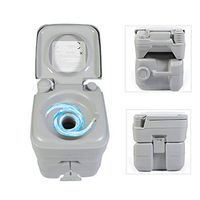 SKML96 Portable Flush Toilet, Camping Traveling Car Portable Toilet Homecare Bedside Commode Acceptable Weight 200kg with Handle Convenient to Carry