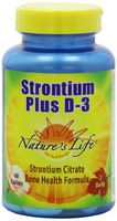 Nature's Life Strontium Plus D-3 400 IU Tablets, 680 Mg, 60 Count