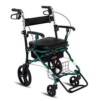 TOGARR Adult Walker, Deluxe Walker with Seat and Wheels, Rollator Walker with Seat, Height Adjustable Handles, Folds for Storage & Transport, 250 Pound Weight Capacity