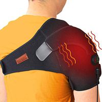 sticro Shoulder Massage Heating Pad, 3 Vibration & Temperature Setting, Low Voltage Heated Brace Wrap for Dislocated/Frozen Shoulder, Arthritis, Rotator Cuff Bursitis Pain Relief Hot Therapy
