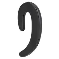Yoidesu Wireless Bluetooth Ear-Hook Earpiece Non Ear Plug Lightweight Noise Cancelling Hands-Free True Wireless Single Earbud with Mic Painless Wearing Bone Conduction Bluetooth Headphones (Black)