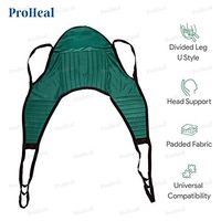 ProHeal Universal Padded Lift U Sling with Head Support, Large, 59"L x 21.5" -Polyester Divided Leg Slings for Patient Lifts -Compatible with Hoyer, Invacare, McKesson, Drive, Lumex, Medline, Joerns