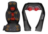 FIVE S Massager Bundle FS8812 Vibration Massage Cushion with Heat and FS8801-BLK Shiatsu Massager with Heat