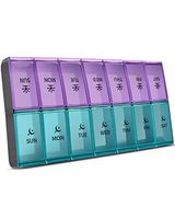 Pill Organizer, 7 Days Large Weekly Pill Box for Pills/Vitamin/Fish Oil/Supplements …