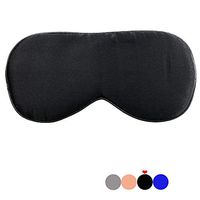 Eye Mask for Sleeping,Natural Pure Silk Eye Mask Blindfold,Soft Comfortable Adjustable Elastic Strap -Smooth Eye Cover Eyeshade for Travel and Nap Slumber (Black)