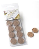 FLEUR DE LIS COPPER SELF-ADHESIVE FAUX WAX SEALS