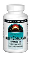 Source Naturals MethylCobalamin Vitmain B-12 Cherry-Flavored 1 MG 240 Lozenges