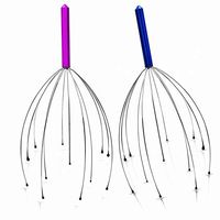 Octopus-Shaped Scalp Massagers, Handheld Head Massage Tingler, Head Scratcher for Deep Relaxation, Hair Stimulation and Stress Relief (2 Pack, Blue, Purple)