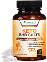 Keto BHB Pills Premium Exogenous Ketones Salts 1200mg - Utilize Fat for Energy with Ketosis - Made in USA - Ketone Weight Support Supplement with Hydroxybutyrate for Men and Women - 60 Capsules