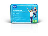 Medline Drytime Disposable Protective Youth Underwear, Small/Medium, 15 Count (Pack of 4)