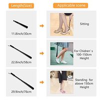 30" eachway Extra Long Handled Shoe Horn with 7.5" Metal Shoehorn,Set of 2 Shoe Horn for Men,Women
