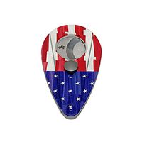 Xikar Xi2 Cigar Cutter Turano Flag Series, Spring-Loaded Double Guillotine Action, 440 Stainless Steel Blades with Rockwell C Rating of 57, USA Flag