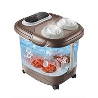 Foot tub Foot Massagers Fully Automatic Footbath Electric Massage Heated Foot Bath Barrel Home thermotherapy Machine Suitable for Family use Massage Tools (Color : Gray, Size : 433732cm)