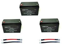 3pcs WindyNation 100 amp-Hour 100AH 12V 12 Volt AGM Deep Cycle Sealed Lead Acid Battery - Solar RV UPS Off-Grid (3 pcs 100 amp-Hour)