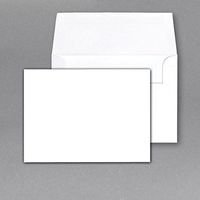 65Lb. Cover White Heavy Blank Note Cards and Envelopes Size (A7) 5 X 7 - 50 Per Pack. - This Is Not a Fold Over Card.