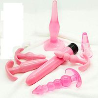 7Pcs/Set ÁnÁles Toys Beginner Anales Trainer Kits and 10-Speeds Vibrant Toy for Women Silicone Beginner Starter Set (Pink)