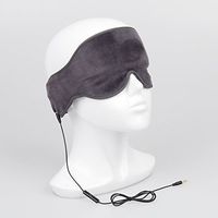 Sleep Headphones Eye Mask Comfortable Washable Eye Shades Wired Headset with Mic,Control Button Built-in Earphone and Ultra Thin Speaker,Perfect for Sleeping,Air Travel,Meditation and Relaxation,Gray