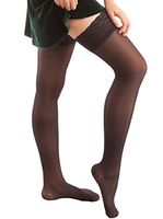 ITA-MED Sheer Compression 23-30 mmHg Thigh High Stockings Varicose Vein Nurse Hose Socks for Women, H-80 Medium Black