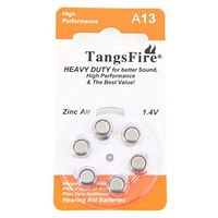 6pcs TangsFire 1.4V A13 Hearing Aid Zinc Air Batteries Silver