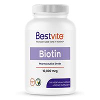 Biotin 10,000mcg (240 Vegetarian Capsules) - No Stearates - No Artificial Sweeteners - No Flavors - No Flow Agents - Vegan - Non GMO - Gluten Free