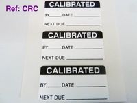 500 Labels Calibrated Labels , Tamper Evident Labels , 40x20mm Rectangle , Black on White , Stickers break up on attempted removal