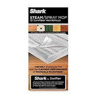 Genuine Shark SaniFiber 12 Disposable Pads- Use on Shark Steam Mop Model SK410 / SK460 For Wood, Hard, Multi-Surface Floors Model: