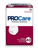 Alimed ProCare Double Plush Underwear, Medium (34" to 46") (Pack of 40)