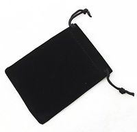 AEAOA Pack of 25 Small Velvet Gift Bags Drawstring Jewelry Pouches Candy Bags Wedding Favors (3" X 2", Black)