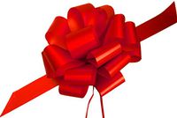 Large Red Ribbon Pull Bows - 9" Wide, Set of 6, Healthcare Workers Support Ribbon, Valentine's Day, Christmas, Gift Basket, Presents, Wreath, Swag, Garland, Fundraiser, Decoration, Office, Classroom