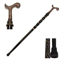Nautical World Carved Brass Handle Walking Stick Vintage Decorative Wooden Walking Stick Cane Gift, Affordable Gift Decorative Walking Cane Fashion Statement for Men/Women/Seniors/Grandparents! Item