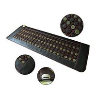 IYOGO 19" 59" Heating Pad with Far Infrared Radiant Heat Technology with 7 Time Settings, Natural Jade and Tourmaline Stones for Full Body Pain Relief, Easily Adjust Temperature