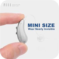 FIIL Hearing Ampilifier FIIL-G2090 Digital Noise Reduce Volume Control Personal Mini Sound Amplifier Battery with Digital Noise Cancelling (Silver, Left)