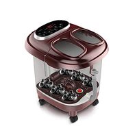 Wenhui Portable Heated Foot Bath Spa W/Shiatsu Auto Massage Rollers, Taiji Massage, Acupuncture Points, Temp Control, LED Screen, Bubble,Digital Adjustable Temp