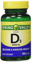 Spring Valley - Vitamin D-3 5000 IU, 100 Softgels