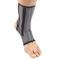 Champion Ankle Brace, Open Heel, Flexible Support Stays, Airmesh Fabric, Grey, Small