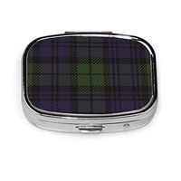 Black Watch Tartan Plaid Custom Fashion Square Pill Box Tablet Holder Pocket Purse Organizer Case Decoration Box
