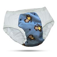 Adult Reusable Cloth Diaper with Heavy Absorbency (Small, Monkey)