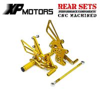 Frames & Fittings Huscus Motorcycle Racing Adjustable Rearset Footpeg Rear Sets Footrest Kit for Triumph T595 Daytona T595 1997 1998 - (Color: Gold)