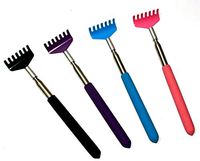 Extendable Stainless Steel Telescoping Back Scratcher Massager Extends 22" (4 PCS LOT mixed color)