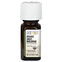 Aura Cacia Certified Organic Pure Sweet Marjoram Essential Oil | 0.25 fl. oz. | Origanum majorana